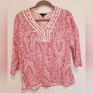 🩷Willi Smith Sz Small Embroidered Detail Top
